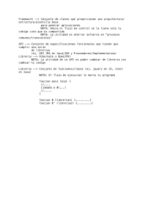 Definiciones de Framework, API y Librer&iacute;a en Desarrollo de Software