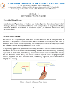 Centroid of Plane Figures - Module 4