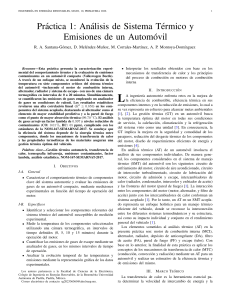 An&aacute;lisis de Sistema T&eacute;rmico y Emisiones de un Autom&oacute;vil