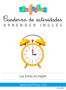 Cuaderno de actividades para aprender las horas en ingl&eacute;s