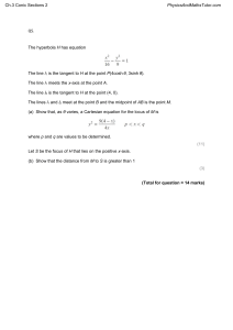 Conic Sections Hyperbola Locus Problem