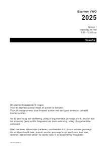 VWO Filosofie Examen 2025