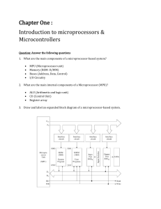 Introduction to Microprocessors & Microcontrollers
