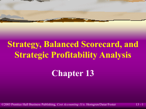 Strategy, Balanced Scorecard, & Strategic Profitability Analysis