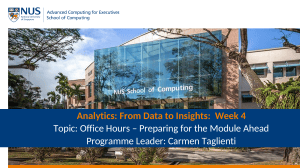 Analytics: From Data to Insights - Week 4 Office Hours