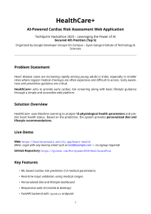 HealthCare+ AI Cardiac Risk Assessment Project