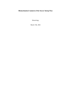 Biomechanical Analysis of Soccer Instep Pass