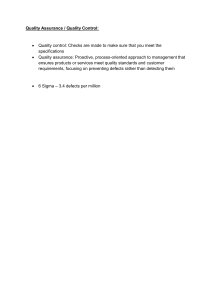 Quality Assurance vs Quality Control Definitions