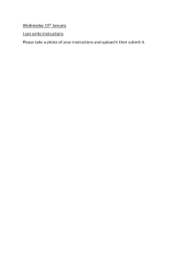 Writing Instructions Assignment