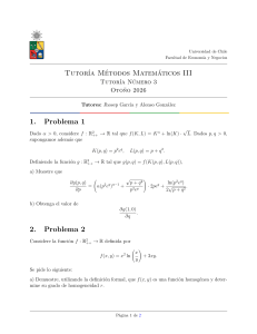Tutorial M&eacute;todos Matem&aacute;ticos III: Problemas y Soluciones