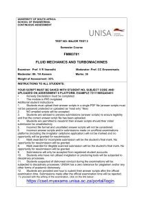 UNISA SME2601 Solid Mechanics 1 Major Test 2025