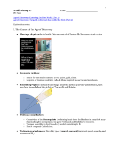 Age of Discovery Study Guide: World History 10 Notes