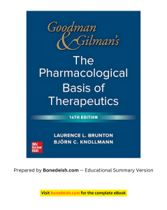Goodman & Gilman's Pharmacological Basis of Therapeutics Summary