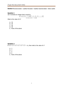 Mathematics Exam Questions and Answers