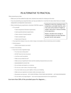 P6 Alternative to Practical Guide