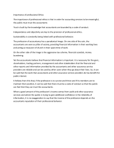 Professional Ethics in Accounting: Trust & Conduct