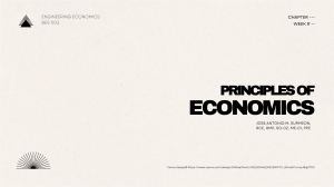 Principles of Economics: Engineering Economics BES 002