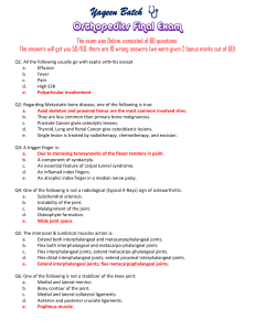 Orthopedics Final Exam Yaqeen Batch