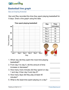 Basketball Line Graph Worksheet for K-5