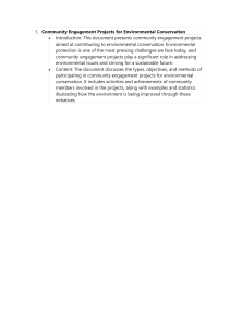 Community Engagement Projects for Environmental Conservation