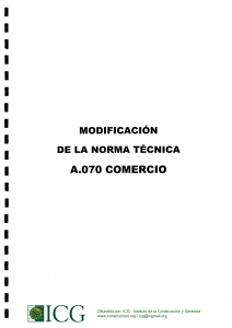 Modificaci&oacute;n de la Norma T&eacute;cnica A.070 Comercio