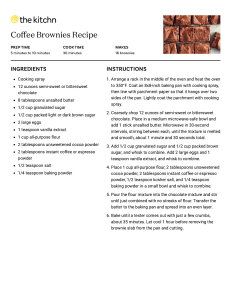 Coffee Brownies Recipe