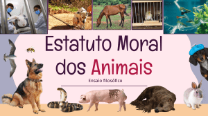 Estatuto Moral dos Animais: Um Ensaio Filos&oacute;fico