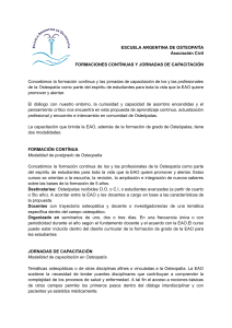 Folleto Formaciones Continuas y Jornadas EAO