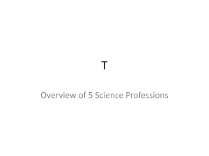 Overview of 5 Science Professions