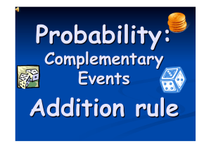 Probability: Complementary Events & Addition Rule