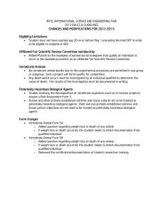 Intel ISEF 2013 Rules Changes