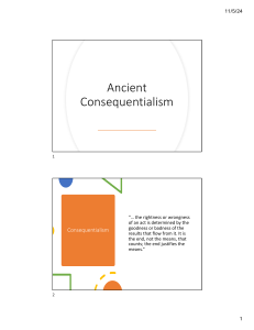Ancient Consequentialism: Mozi's Ethical Theory