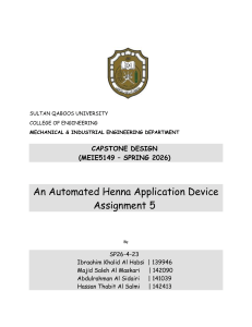 Automated Henna Application Device Capstone Design Report