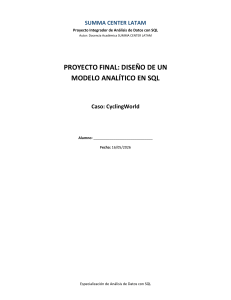 Proyecto Final: Modelo Anal&iacute;tico en SQL para CyclingWorld