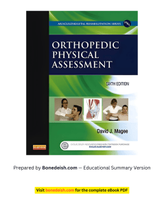 Orthopedic Physical Assessment 6th Ed Summary