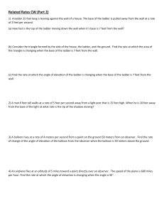Related Rates Calculus Worksheet (Part 2)