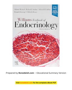 Williams Textbook of Endocrinology 14th Ed Summary