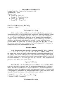 Faith, Social Relationships, and Happiness: Well-Being from Mind, Character, and Personality