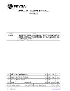 Manual PDVSA SI-S-04: Requisitos de Seguridad Industrial en Contrataci&oacute;n