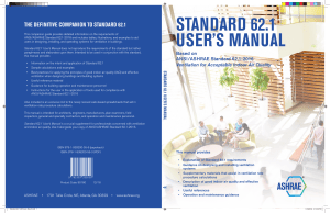 ASHRAE Standard 62.1 User&rsquo;s Manual: Ventilation Guide