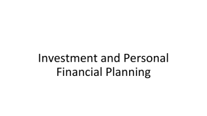 Investment & Personal Financial Planning: Tax & Wealth Transfer