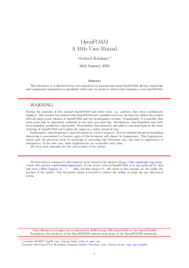 OpenFOAM User Manual: Practical Guide for CFD