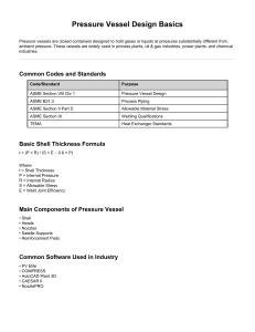 Pressure Vessel Design Basics