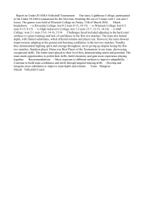 Under 20 ASSA Volleyball Tournament Report
