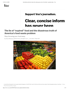 Food Labels and the Lies They Tell About Expiration Dates