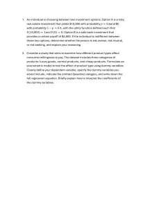 Economics Exam Questions: Risk Aversion & Econometrics