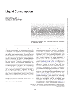 Liquid Consumption: Ephemeral, Access-Based, and Dematerialized