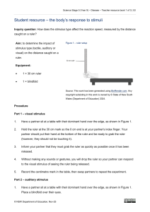 Reaction Time Experiment: Visual, Auditory, Tactile Stimuli