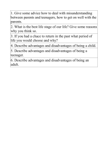 Life Stages & Parent-Teen Relationship Questions