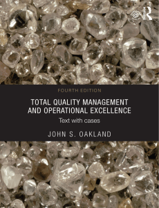 Total Quality Management and Operational Excellence Textbook